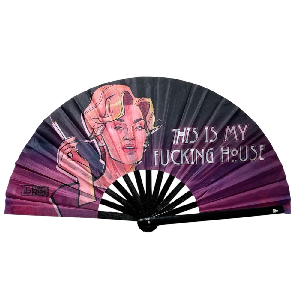 Daftboy AHS Murder House Constance Langdon- Purple Folding Fan- RARE!!!